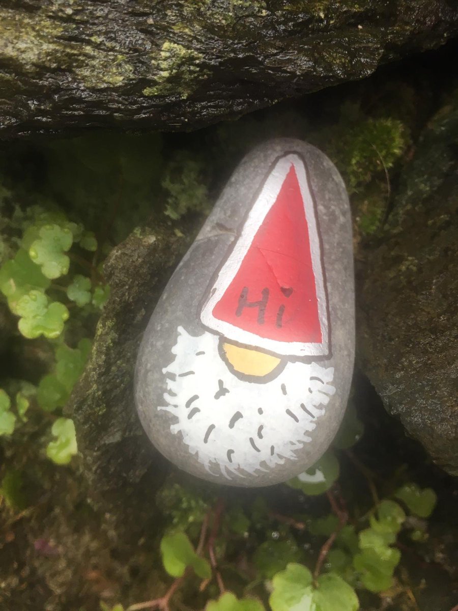EveryChildWales's tweet photo. We've been hiding more #everychildrocks! Our gnome is hiding in #Beddgelert, the home of Gelert's grave. 🐶 The other is at Llanberis, at the foot of Snowdon. 🏔️ Who will be the first to find them? #halfterm #Wales #play https://t.co/9cCj6w7NTQ