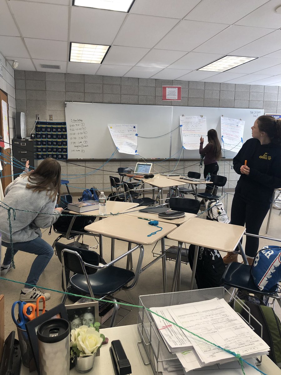 DrWazFHS's tweet image. Yarn day in #APSem today! Making thematic connections between the stimulus materials! #PT2 #APSeminar #seminarsense