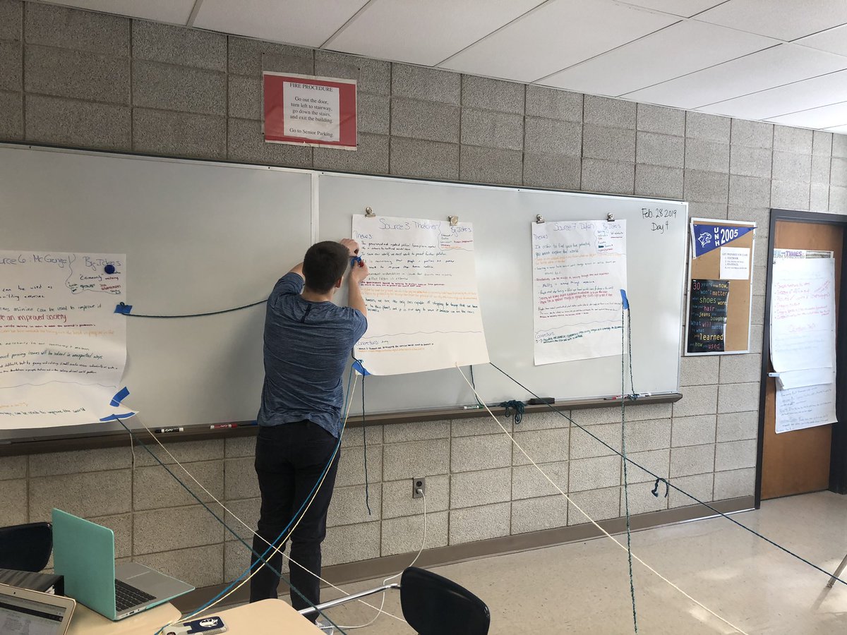 DrWazFHS's tweet image. Yarn day in #APSem today! Making thematic connections between the stimulus materials! #PT2 #APSeminar #seminarsense