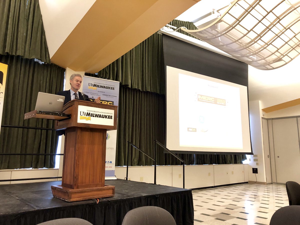 bartond's tweet image. @ChrisAbeleMKE makes a terrific opening contribution and example of innovation in government and #catlitter. Connected Systems Institute and @UWM examining the  potential of #connectedengineering  #iot #ai #datascience