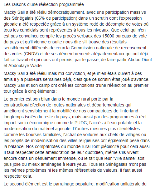 ndaofary's tweet image. "Macky Sall gagnant, le Sénégal perdant" (partie 1/2).
A lire entièrement ici : facebook.com/ndaofary/posts…