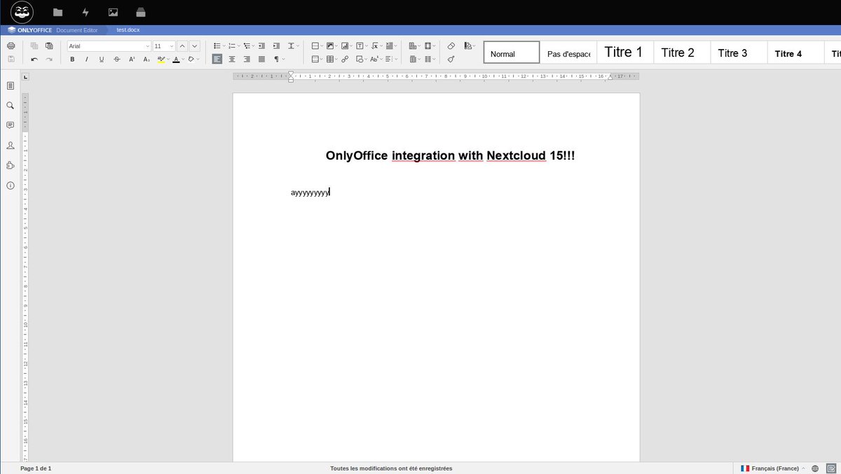 Finally I setup <a href="/only_office/">The ONLYOFFICE</a> with <a href="/Nextclouders/">Nextcloud 📱☁️💻</a> !
Bye <a href="/googledrive/">Google Drive</a> !