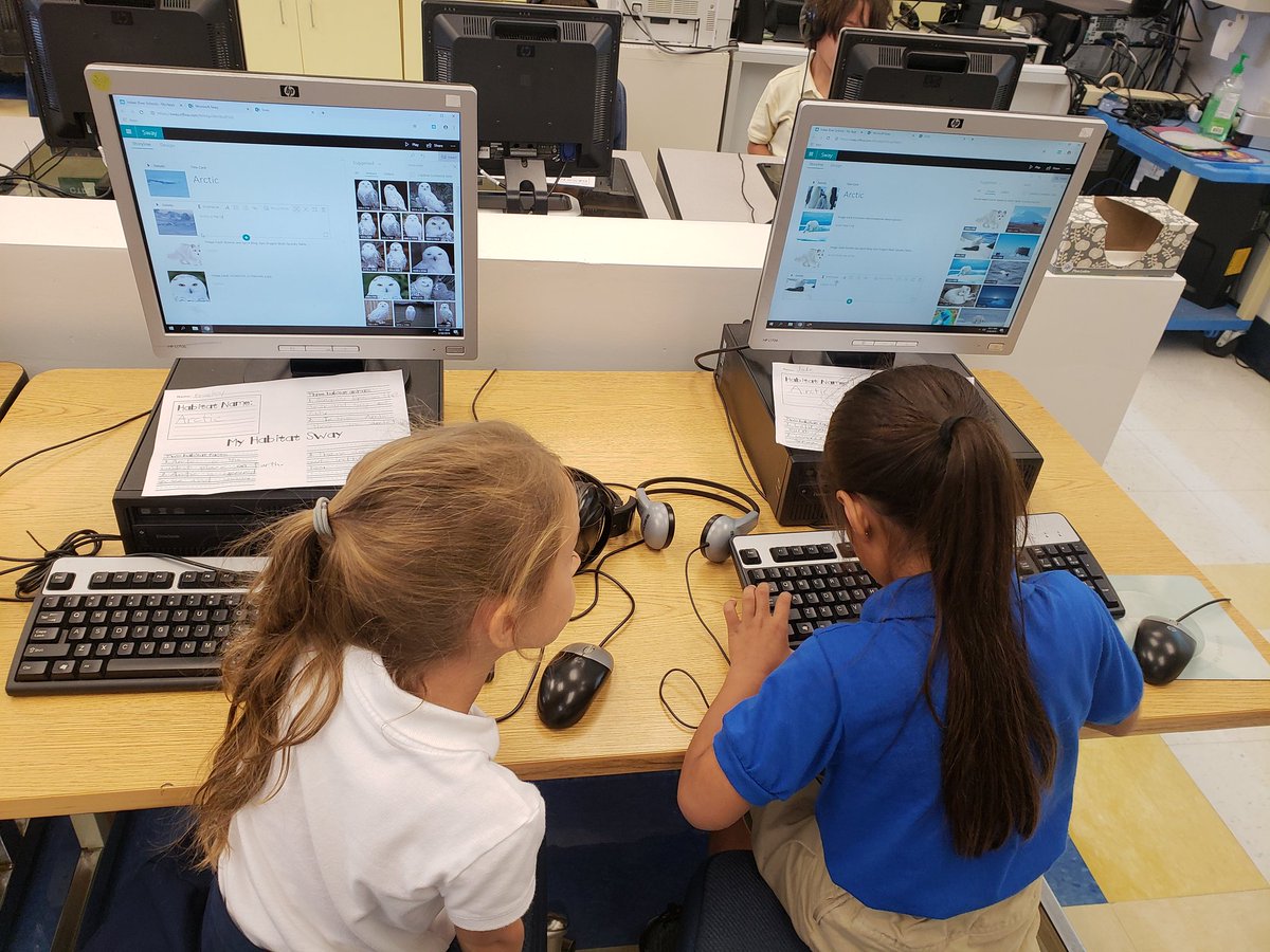 DianeParentela's tweet image. First graders working on a habitat report using @sway #DLDaySDIRC #techinSDIRC @OsceolaMagnet