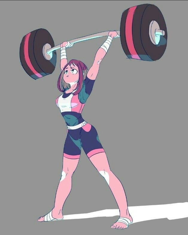 Hard training. Uraraka is dedicating to be ready for the new semester.