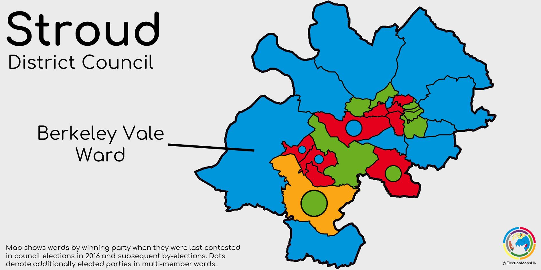 Stroud District Council Map Election Maps Uk On Twitter: "In Today's Only Council By-Election, The  Conservatives Defend #Berkeleyvale (#Stroud) Today From Lab, Ldm And Grn.  In 2016, The Result In This Ward Was: Con 45%, Lab