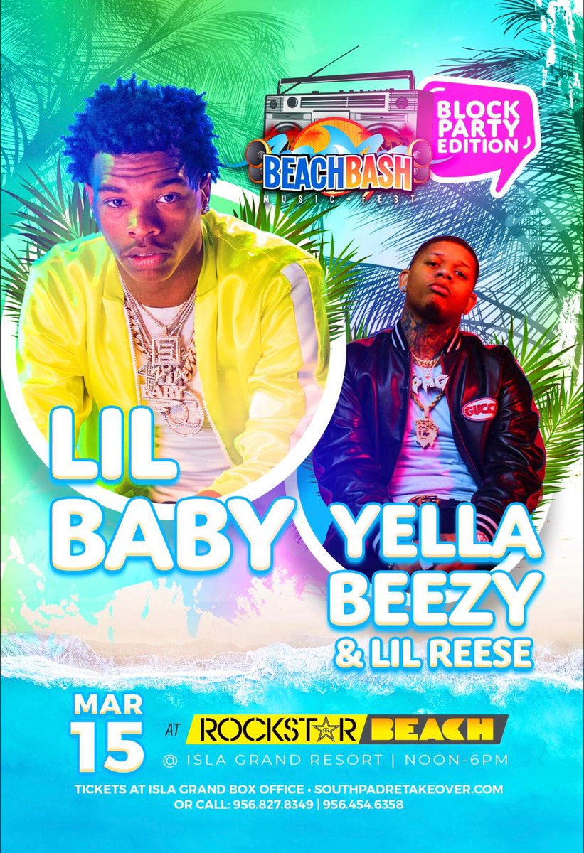 ThreeGEnt's tweet image. March 15 @ Rockstar beach...!! The TURN up Is Real with @lilbaby4PF and @YellaBeezy214 Take Over SPI...Hosted By @BIGNEECHl

Tix @ southpadretakeover.com