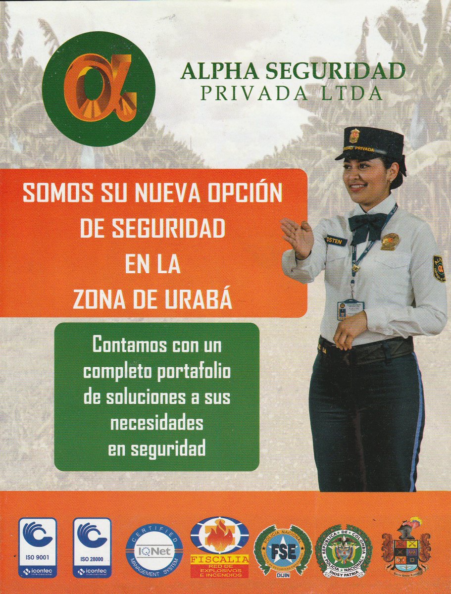 AlphaPrivada's tweet image. ALPHA SEGURIDAD sin límites de fronteras, somos parte de la Zona de Urabá
#FelizJueves #SeguridadParaTodos #Seguridad #Febrero
