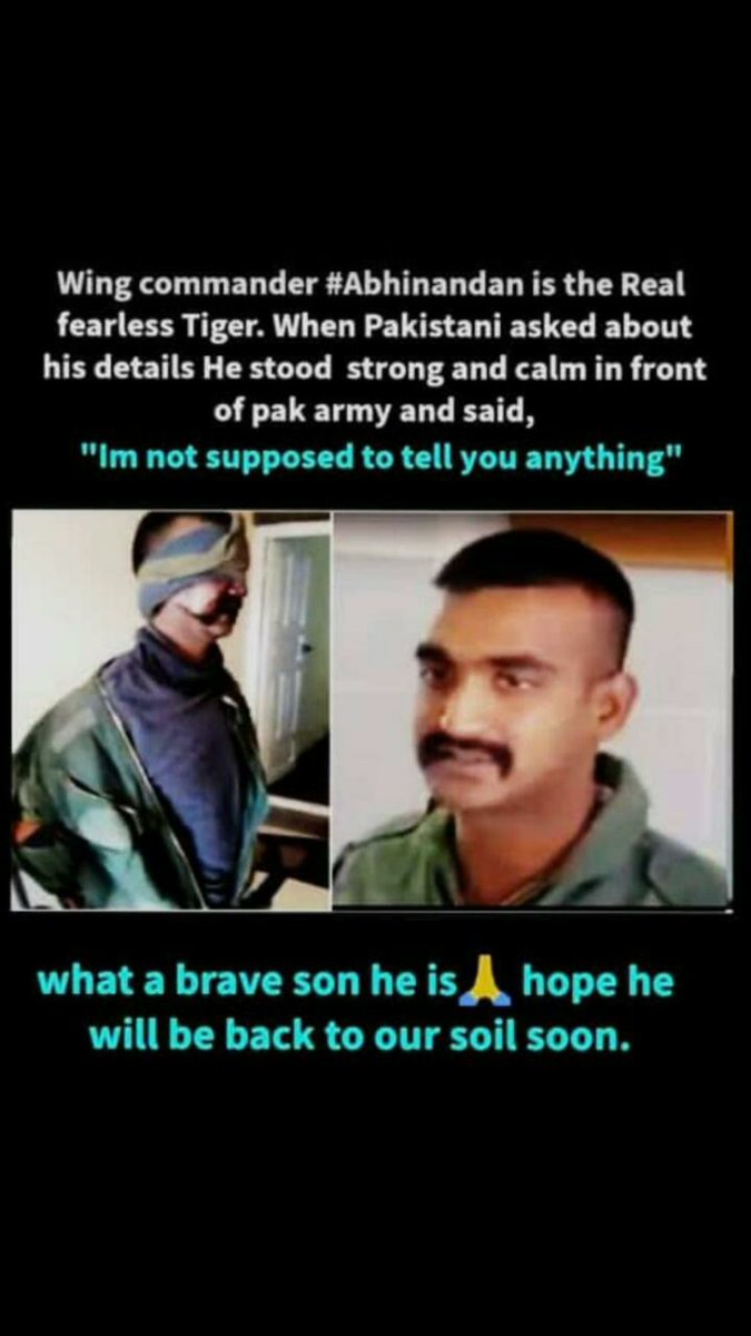 #Abinandhan proud of you.
You have proved that is far more easy to fight pak terrorist than Indian literate law abusing #498A egocentric wife's.
It is honorable to fight at border than to MARRY in India.<a href="/sifchandigarh/">SIF Chandigarh</a> <a href="/MyNation_net/">MyNation Foundation</a> <a href="/SriRudyBABA/">Christna</a> <a href="/GR_Barbarika/">MyNation Hu(Man) Rights</a> <a href="/498anlr/">498anlr</a>