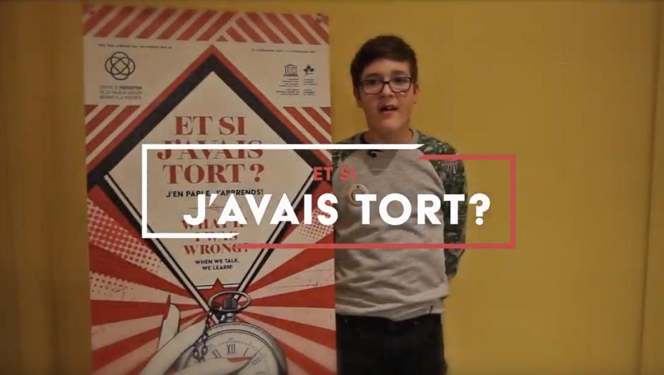 info_radical's tweet photo. [VIDÉO] Avez-vous déjà eu tort ? Nous vous invitons à visionner l’histoire 📽 que Cédrik a partagé pour la campagne #EtSiJavaisTort https://t.co/0vtXs3lVFR Si vous désirez partager votre #histoire veuillez écrire à info@etsijavaistort.org @CCUNESCO #jeunesse https://t.co/6YGz55d4FJ
