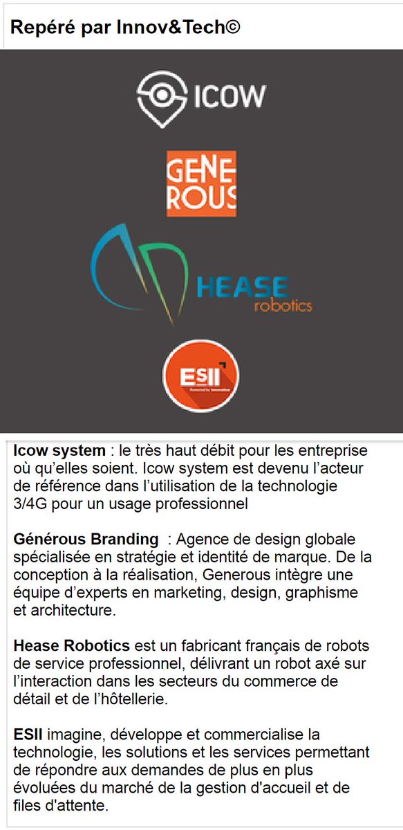 iCOW rejoint la démarche Innov&amp;Tech et devient l’acteur de référence dans l’utilisation de la technologie 3/4G pour un usage professionnel ! 😃
<a href="/FCongresEvents/">France Congrès & Evénements</a>
 france-congres-evenements.org/index.php/fr/o…