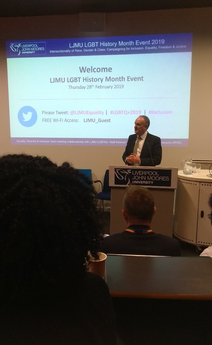 Opening remarks by Mark Power the interim VC and Chief Executive <a href="/LJMUEquality/">LJMUEquality</a> #LGBTQ+2019
