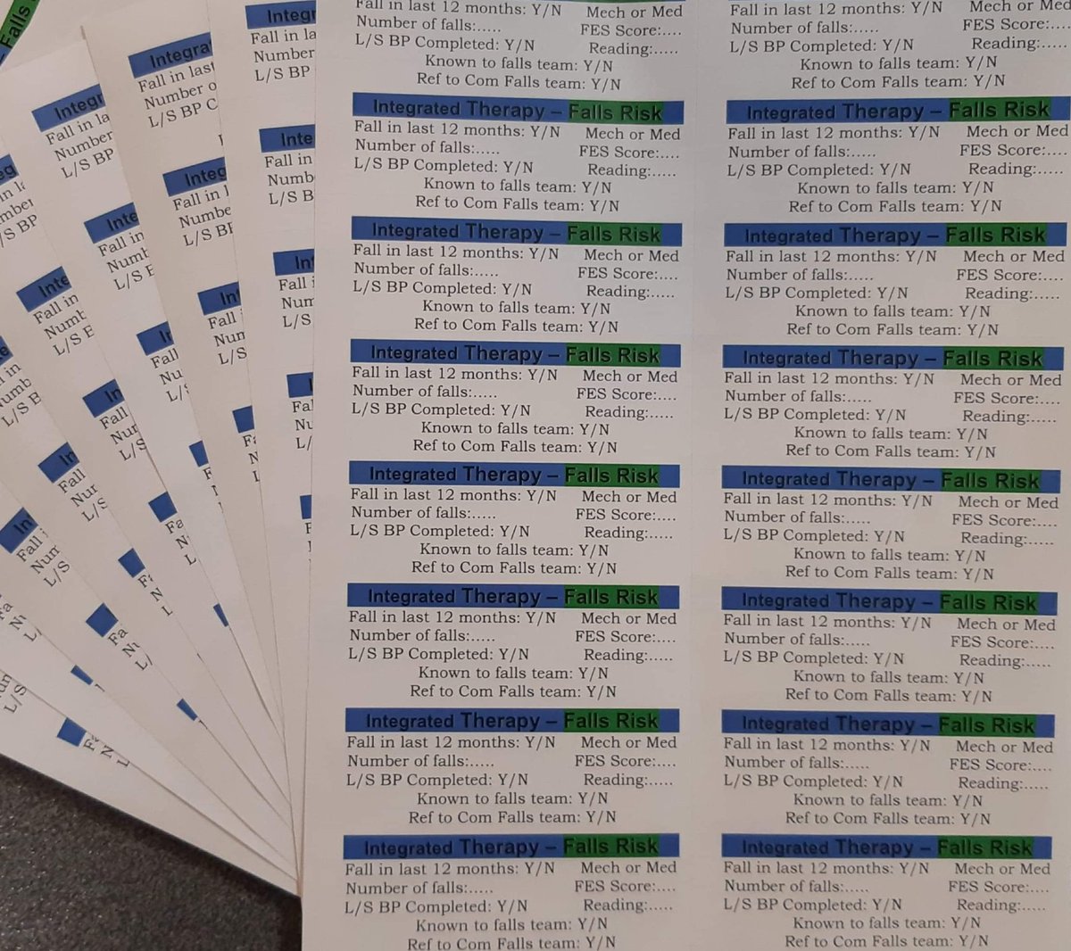 Our assistants are starting to complete a falls KPI, in line with @NICEcomms guidelines. Patients admitted over 65 will be screened - our assistants are taking a lead role in this by screening patients already on their caseload 😊💙💚 #assistantmonth