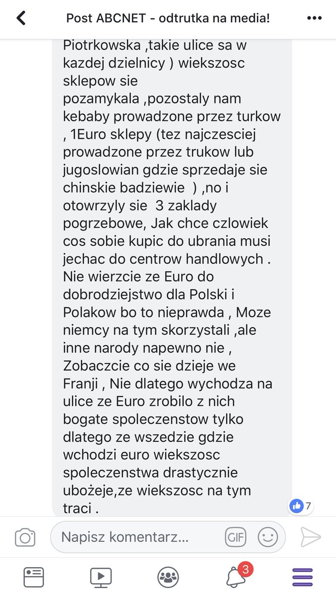 michalrachon's tweet photo. Taki komentarz dotyczący #euro na moim #AbcNet pod wczorajszym postem o apelu naukowców w sprawie wprowadzenia w Polsce euro. #Minela20 https://t.co/ObWqYogIyz