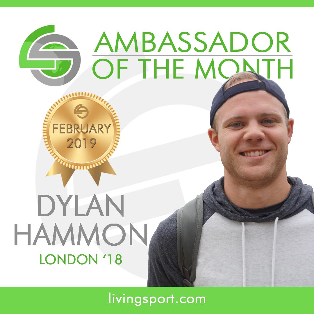 iamlivingsport's tweet photo. A London '18 alum has broken the streak of the Barcelona '17 team! Congrats to @hammonwheat for earning the Ambassador of the Month honors for February. #iamlivingsport #sportsbiz #LivingLondon2018 https://t.co/pGCkPVpsLR