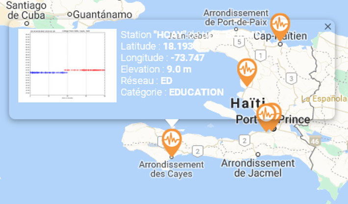 HCAY, 1ere station du réseau #SismoEduHaiti #eduseis en ligne grâce à l'équipe #CattsPressoir. A suivre sur  > edumed.unice.fr/fr/eduseis (Réseau SEISMO)