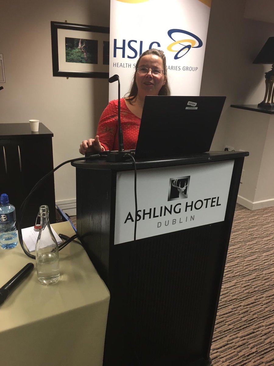 hselibrary's tweet photo. Librarians stepping out from behind the search & becoming authors - Isabelle Delaunois of Regional Medical Library #HSLG2019 https://t.co/6sj8aaAqeu