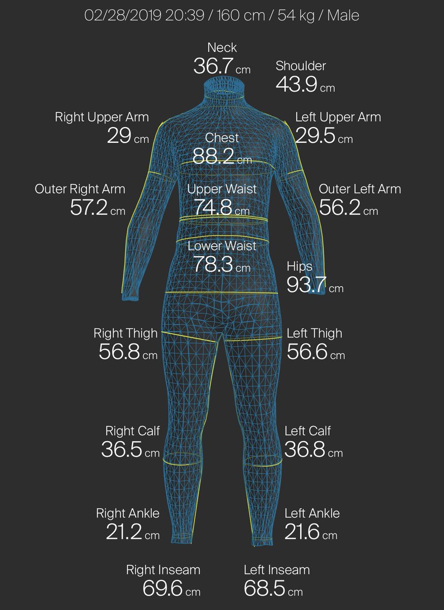theessencious's tweet image. Just got my #zozosuit. Force me to face my body measures 😰