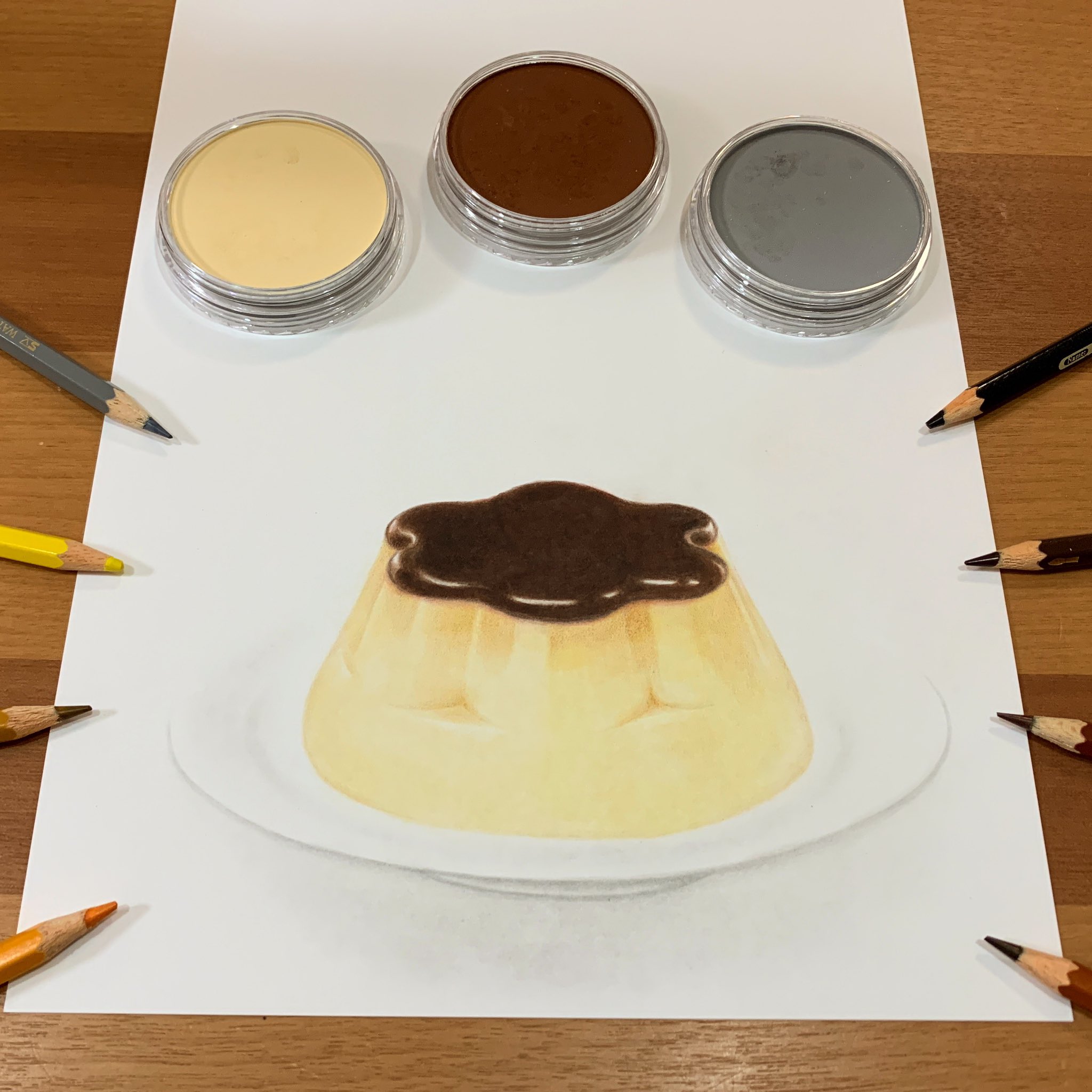 色鉛筆画　ぷりんページ X-এ ここまる: 