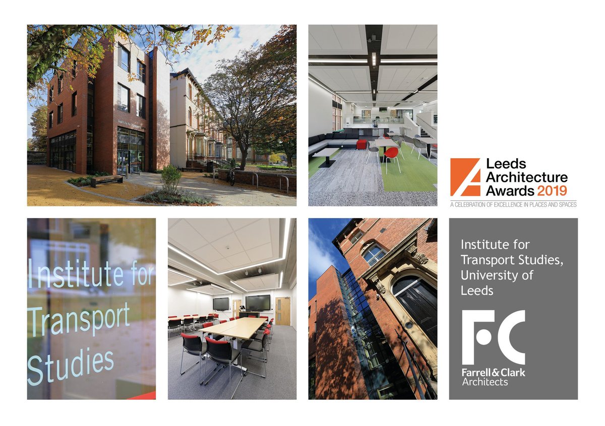 Tonight we're nomianted for the Best Altered Building Award <a href="/ArchitectureLCC/">Leeds Architecture</a> Awards for <a href="/ITSLeeds/">Institute for Transport Studies at Leeds</a>. The refurbishment and extension to a Grade II listed building to form post grad offices, teaching and social spaces. 
#LAA2019 #heritage #architecture #fcteam