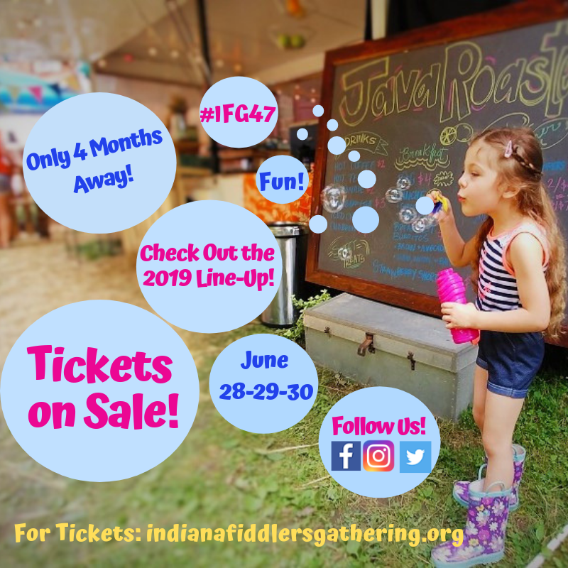 Shake the winters blues, get some @INFiddlersGathe tickets! #IFG47 #sharethemusic #music #festival #bluegrass #goodfood #goodpeople #goodtimes #indiana @VisitIndiana @HomeOfPurdue @tippecanoearts @INArtsComm @jconline @WLFI @PattiKusturok  @FoghornSB  indianafiddlersgathering.org
