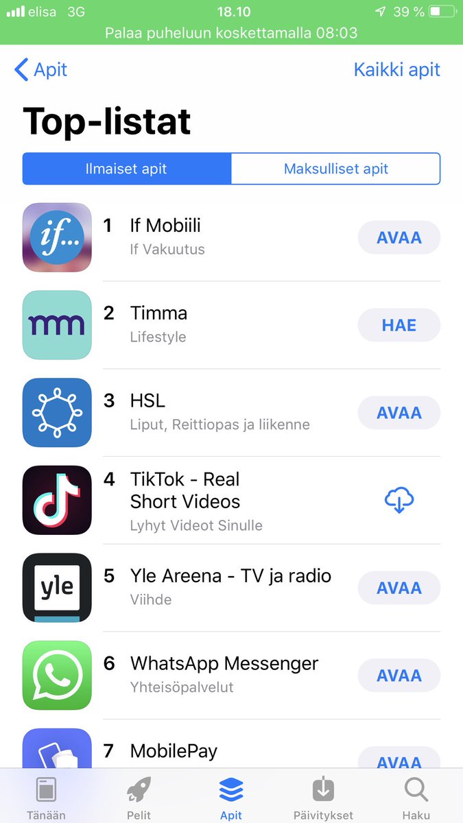 anttitainio's tweet photo. Noustiin hetkeksi ilmaisappisten kärkeen iOS:lla. Android nyt työn alla. #ifmobiili #celebratewhenyoucan https://t.co/Tt3yNGDfKV