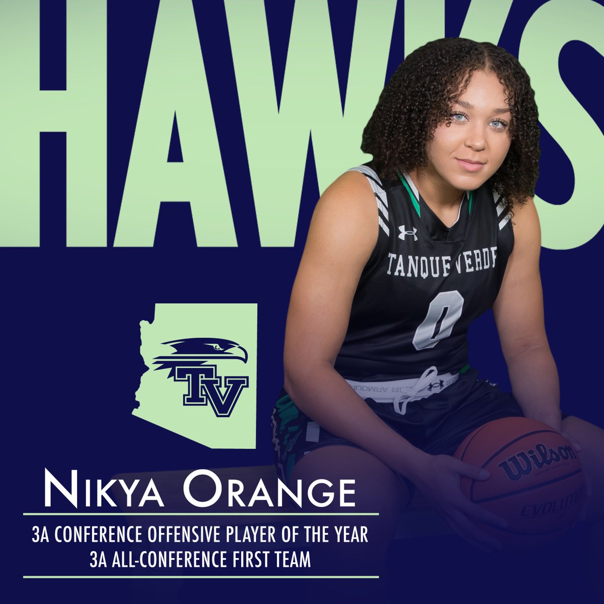 Another round of congratulations are in order for <a href="/TanqVerdeHS/">Tanque Verde HS</a> Senior <a href="/NikyaOrange/">Nikya</a> on her selection as the <a href="/ArizonaAIA/">AIA Arizona</a> 3A Conference Offensive Player of the Year &amp; 1st Team All-Conference selection for the 2018-19 season.

We are all excited to watch your journey continue 🍊!
