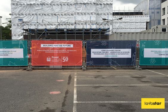 Heras Fencing Branding is one of the most cost-effective and adaptable forms of signage. Used frequently in the construction and events industries thanks to its temporary nature and ease of mobility.  Read on for more information lavastar.co.uk/heras-fencing-… #branding #signage
