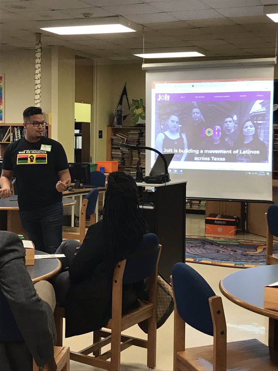 NLPerez3's tweet photo. Thank you to “Justice for Our Neighbors” &amp; “JOLT” organizations for bringing valuable information to @SanchezES_HISD about services available to the community that truly represent who we are! Thank you, Mr. A. Martínez, for being so resourceful! 📚👏👍🦅 #SanchezESCares #ActGoDo https://t.co/yYo101JjW4