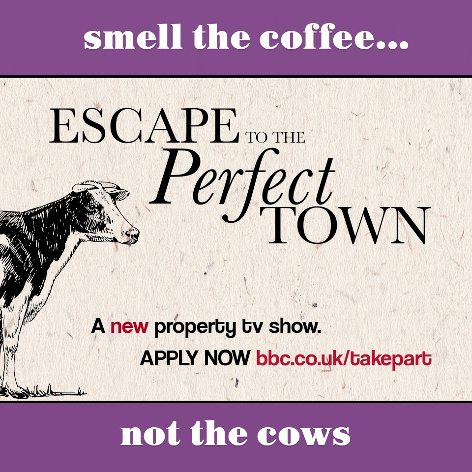 We're looking for house-hunters eager to leave behind #cityliving and begin a #newchapter in one of the UK's most desirable towns. Visit bbc.co.uk/takepart to apply now! #EscapetothePerfectTown