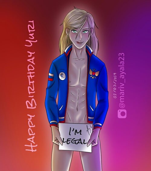 mariv2320's tweet photo. Ya es 1ro de Marzo en Japón así que ya es cumpleaños de Yuri Plisetsky ¡¡¡Y YA ES LEGAAAL!!!
Así que les dejo este dibujo sensualon 😘
#fanart #yurionice #yoi #yoifanart #yuriplisetsky #yurio #happybirthday #happybirthdayyurio #yura #yuratchka https://t.co/thvsb2YPUk