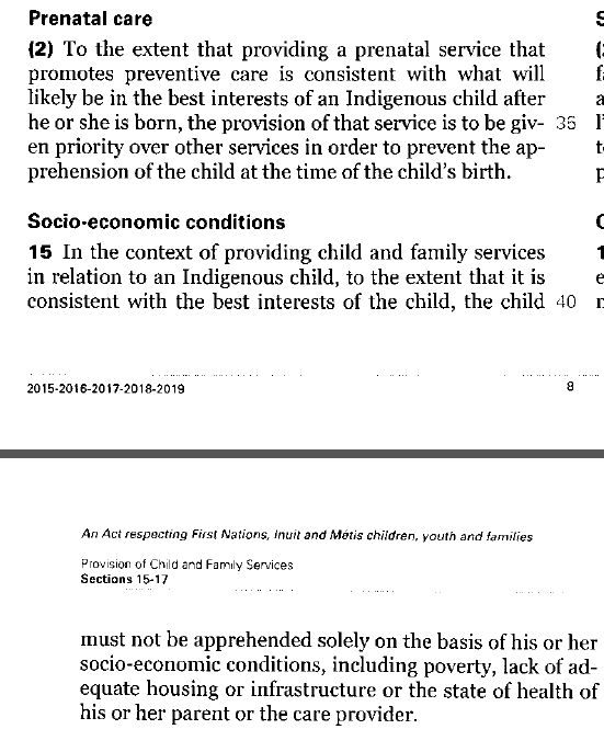 cblackst's tweet photo. This sounds good but the problem is that the federal services like housing, water, education, etc. are so under-funded that the socio-economic conditions will weigh down on families putting more children at risk. There needs to be a fed. commitment to the Spirit Bear Plan 1/2 https://t.co/DVbBd5uAWS