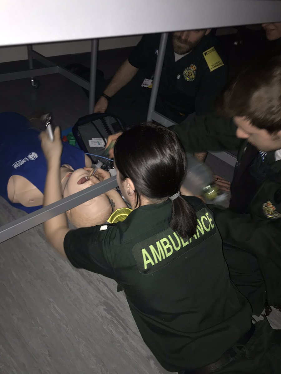 LCunnell's tweet photo. 02/18 intubation in difficult environments. In the dark, on the commode and under a bed👍 https://t.co/GGQvZ61InD
