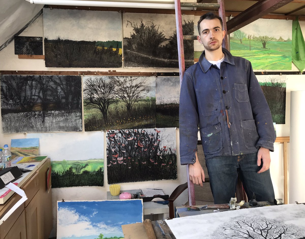 In my studio full of this late February colour #oilpaintings