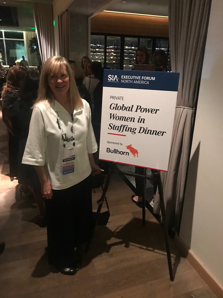 Last night at #SIAExecForum, @Bullhorn sponsored a dinner celebrating the Global Power 150 #WomenInStaffing. This amazing group of women executives represent many staffing disciplines across the US and lead companies from start-ups to the largest #staffing companies in the world.