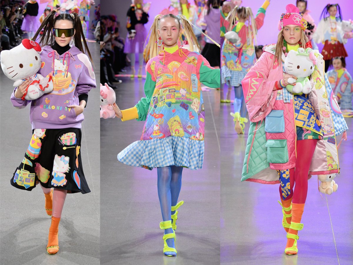 Hello Kitty but make it fashion 🎀#TBT to Hello Kitty x Leaf Xia studio on the runway at New York Fashion Week. #NYFW
