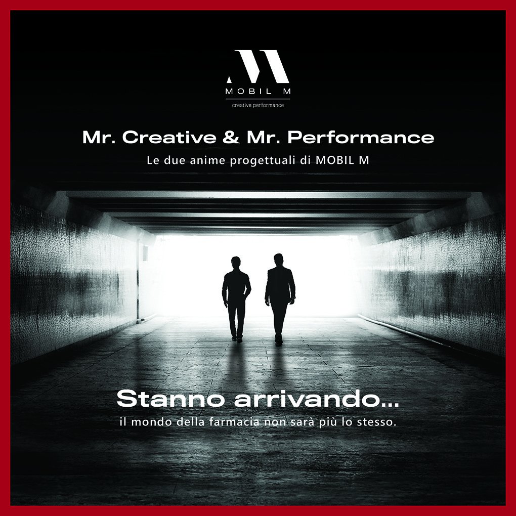 mobilmitalia's tweet photo. Tra una settimana sarà online la nostra nuova campagna pubblicitaria!
Le nostre due anime progettuali Mr. Creative &amp; Mr. Performance si paleseranno al mondo intero.
Scopri di più 👉 https://t.co/13Wqer2i2z
 #CreativePerformance  #progettazionefarmacie #MOBILM https://t.co/51Qr8VGHm4