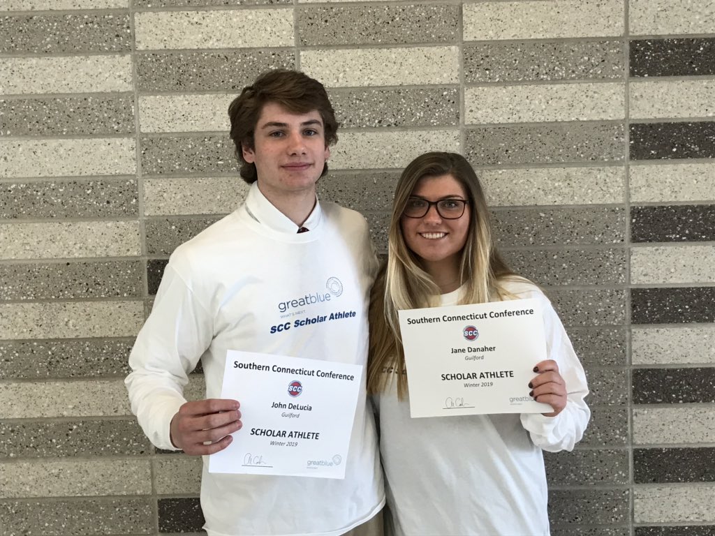 GHS_athletics_'s tweet image. Congratulations to John DeLucia and Janie Danaher for being named the SCC Winter Scholar Athletes. Thank you to Great Blue Research for your sponsorship.
#SCC25 #GBResearch
