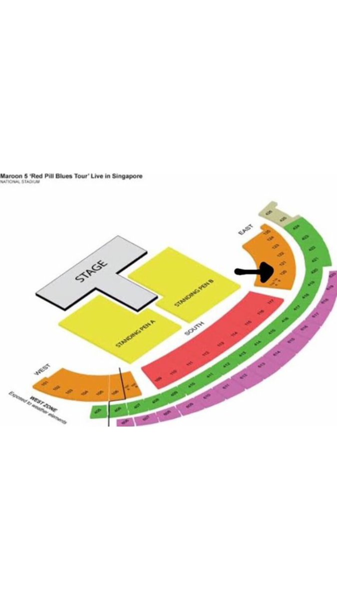 yoohaness_9's tweet photo. Sale 1 ticket Maroon V SG 7 March 2019 Cat 4 Zone 120. Price same as website. Nice seat.
#maroon5singapore #maroon5sg #maroon5id #maroon5 #RedPillBluesTour #nationalstadium https://t.co/OdDgMFEWVo