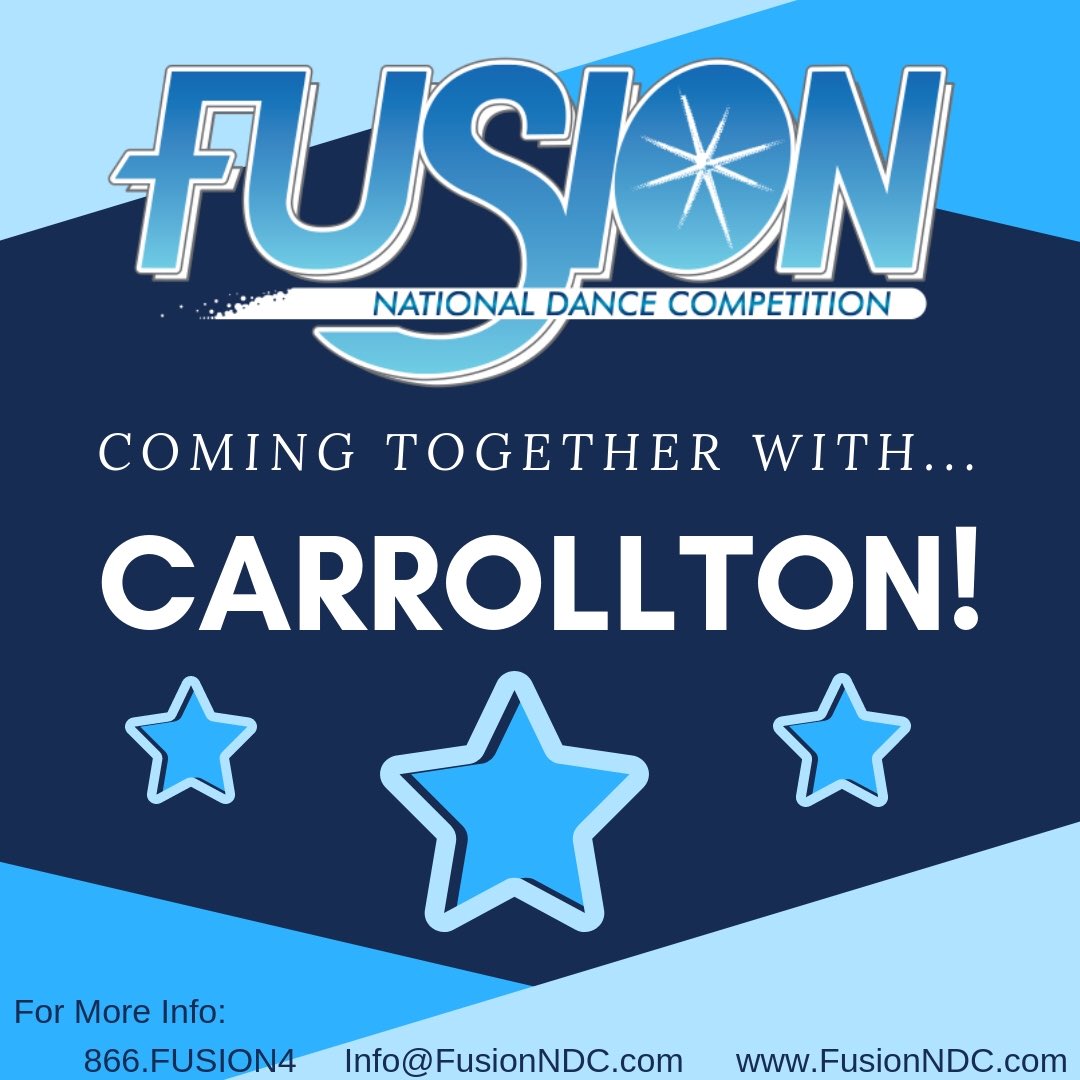 FusionNatlDance's tweet photo. Are you ready to dance, Carrollton?! #fusionndc #fusion2019 https://t.co/o8UfGc2vYg