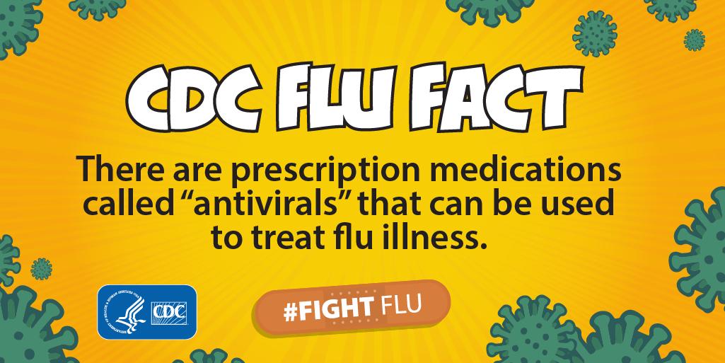 CDCgov's tweet photo. Sick with flu? Studies show #flu antiviral treatments work best when started within 2 days of getting sick. However, starting them later can still be helpful. 
Talk to your healthcare provider about the best treatment for you: https://t.co/6bDLdy6IST https://t.co/NqtuVd8A66