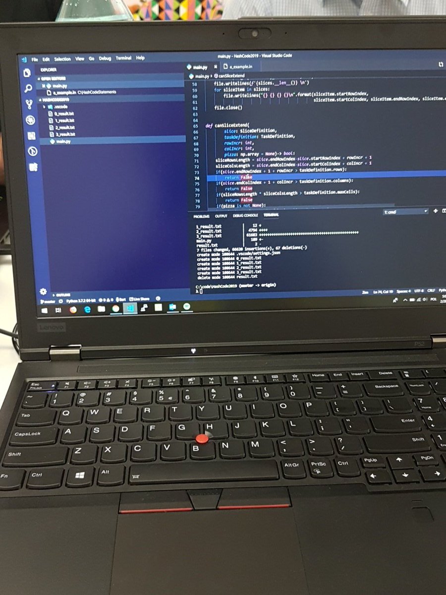 bartlomiejzuber's tweet image. #HashCode2019 😎