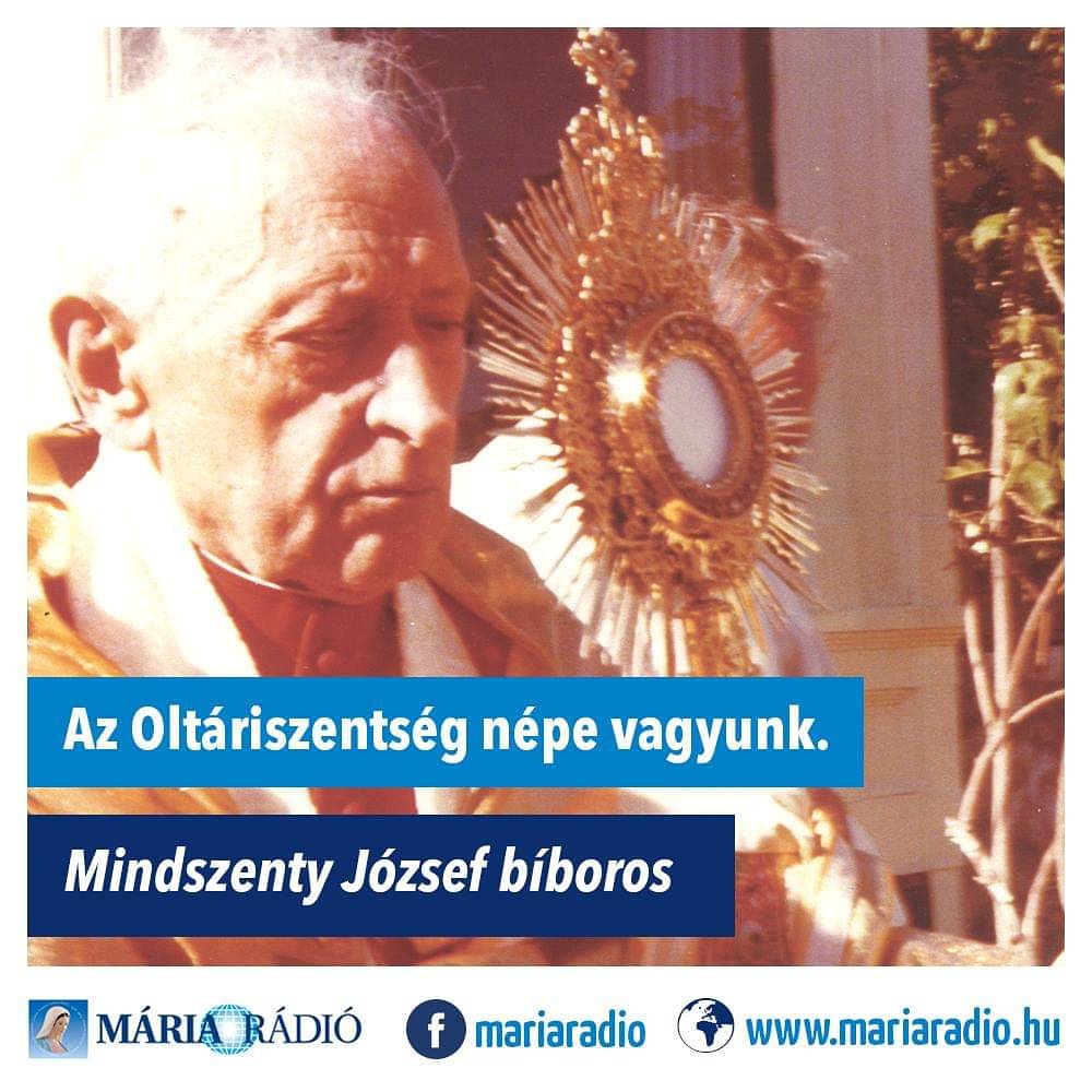 mariaradio's tweet photo. Mi az Oltáriszentség népe vagyunk, mi Jézushoz tartozunk és életünk minden pillanatában ezt kell valóra váltanunk.

(Mindszenty József bíboros, 1973. június 21.)

#mindszenty #eucharisztia #Oltáriszentség  #ima #pray https://t.co/uRwTqhGWgH