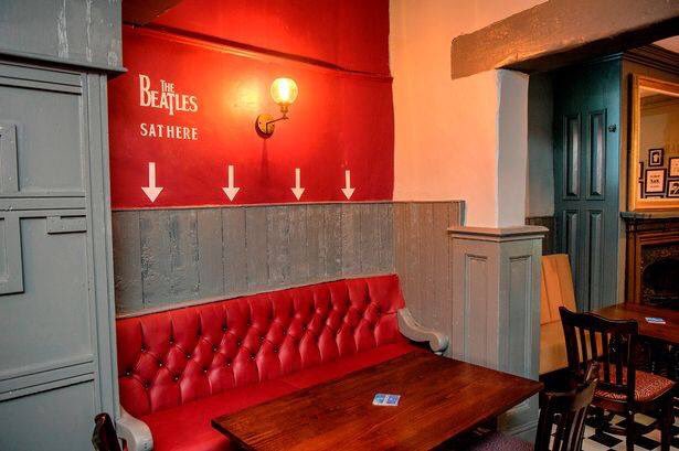 beatlesindustry's tweet photo. The Grapes on Mathew Street receives a much needed refurb but with it comes the loss of some important Beatles history: https://t.co/lPQCtGecV8 https://t.co/aCnEW7HyTp