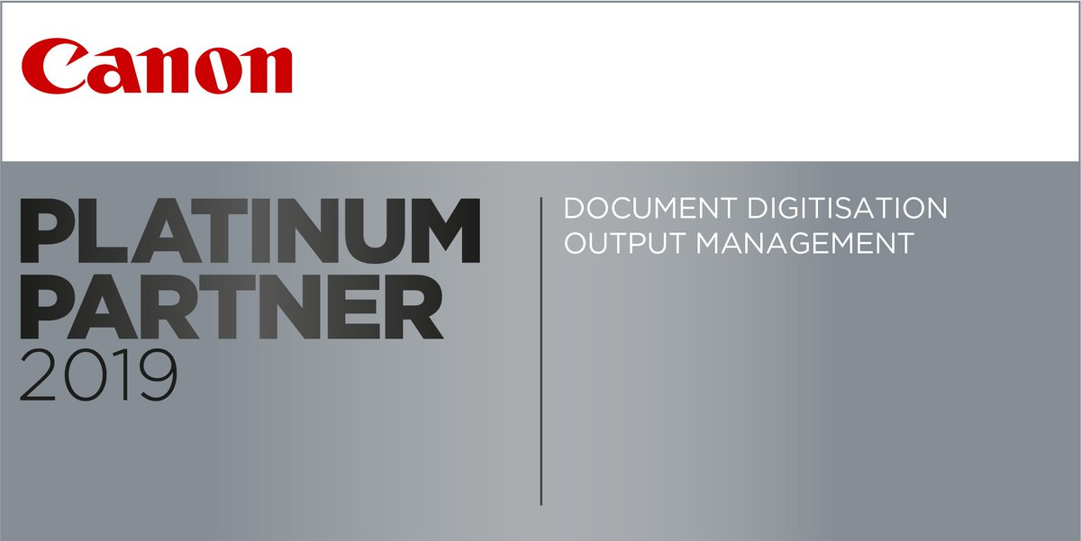 CantecGroup's tweet photo. We are thrilled to be awarded Platinum Partner status in Canon's 2019 partner certification programme. Delivering Document Digitization and Output Management Solutions to organizations throughout Ireland. https://t.co/bkSOvNuVz5 https://t.co/bMloFOcAVJ