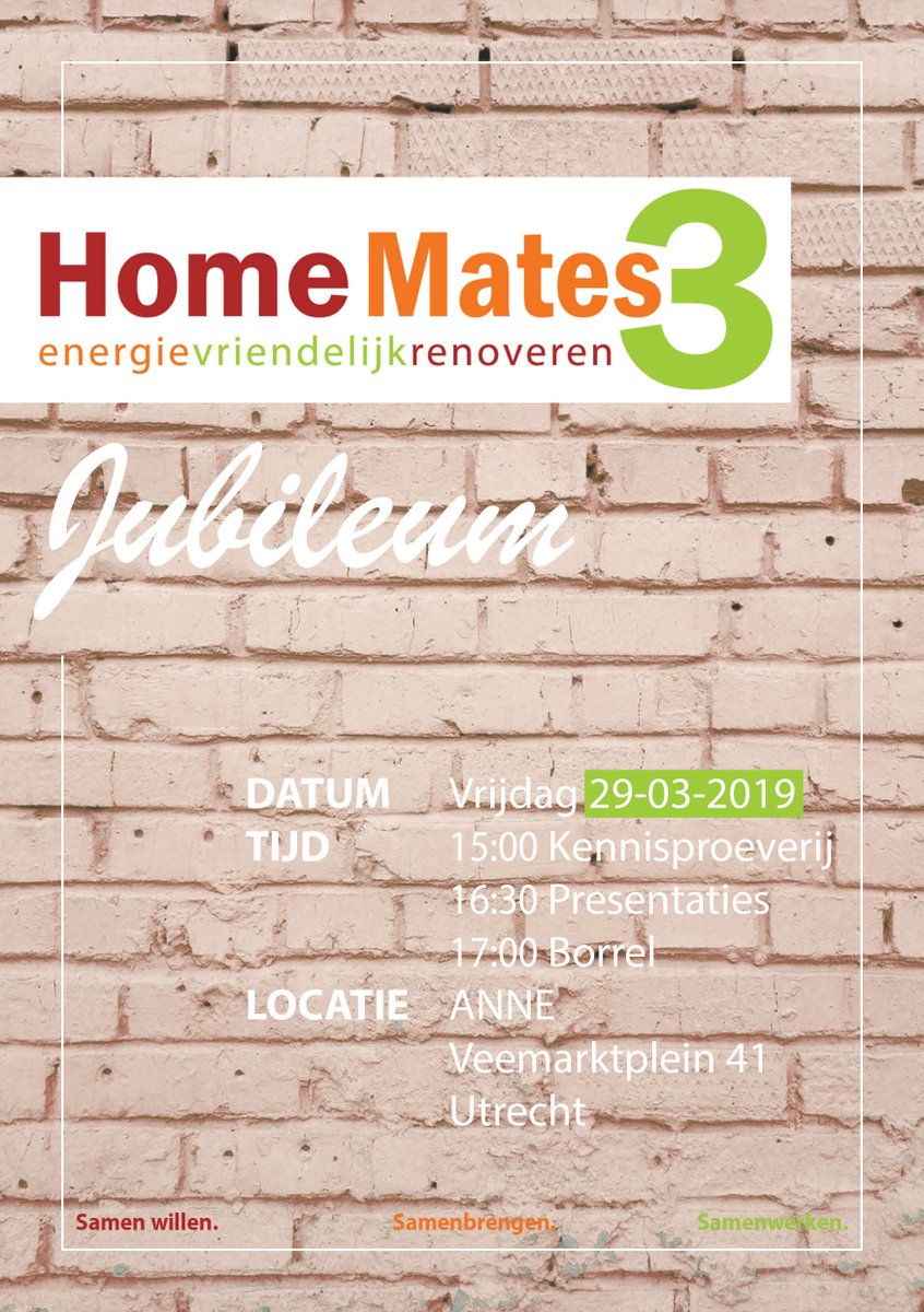 HomeMates3s's tweet photo. Op vrijdag 29 maart vieren wij het 5-jarig bestaan van HomeMates! Wil jij er ook bij zijn? Meld je dan aan via deze link: https://t.co/237GYhdR9A. https://t.co/CdfSyJPSZ3