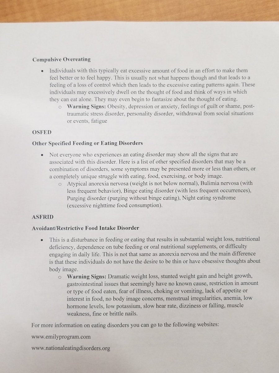 OptionsatCalUPA's tweet photo. It is National Eating Disorder Awareness Week! Here is a list of some eating disorders and some warning signs to look for. You never know who may be affected with one of these mental illnesses. Go to websites like https://t.co/IB7vU7SRBz or visit NEDA to learn more 🧠 https://t.co/79uUceVDJc