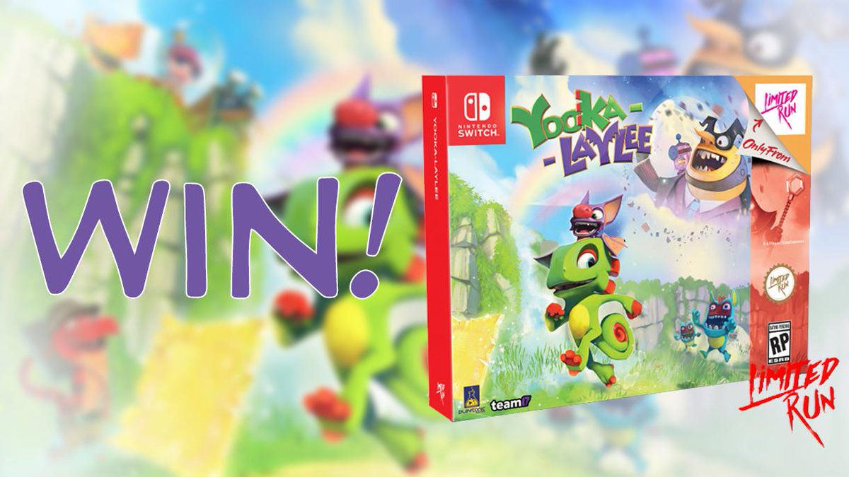 Team17's tweet image. 👀 WIN A VERY LIMITED YOOKA-LAYLEE CLASSIC EDITION ON #NINTENDOSWITCH 👀​

Enter our @gleamapp giveaway for your chance to win one of only 3,000 in existence!​

​Enter here: bit.ly/WinYookaLaylee…

#Giveaway