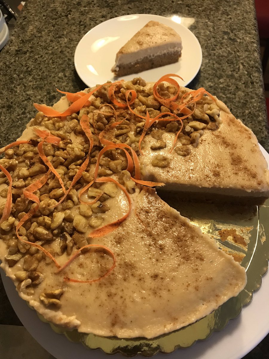 For my birthday, I made a raw vegan carrot cake 