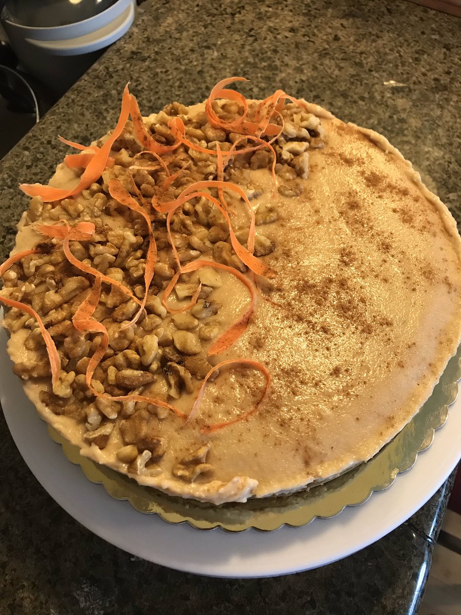 For my birthday, I made a raw vegan carrot cake 