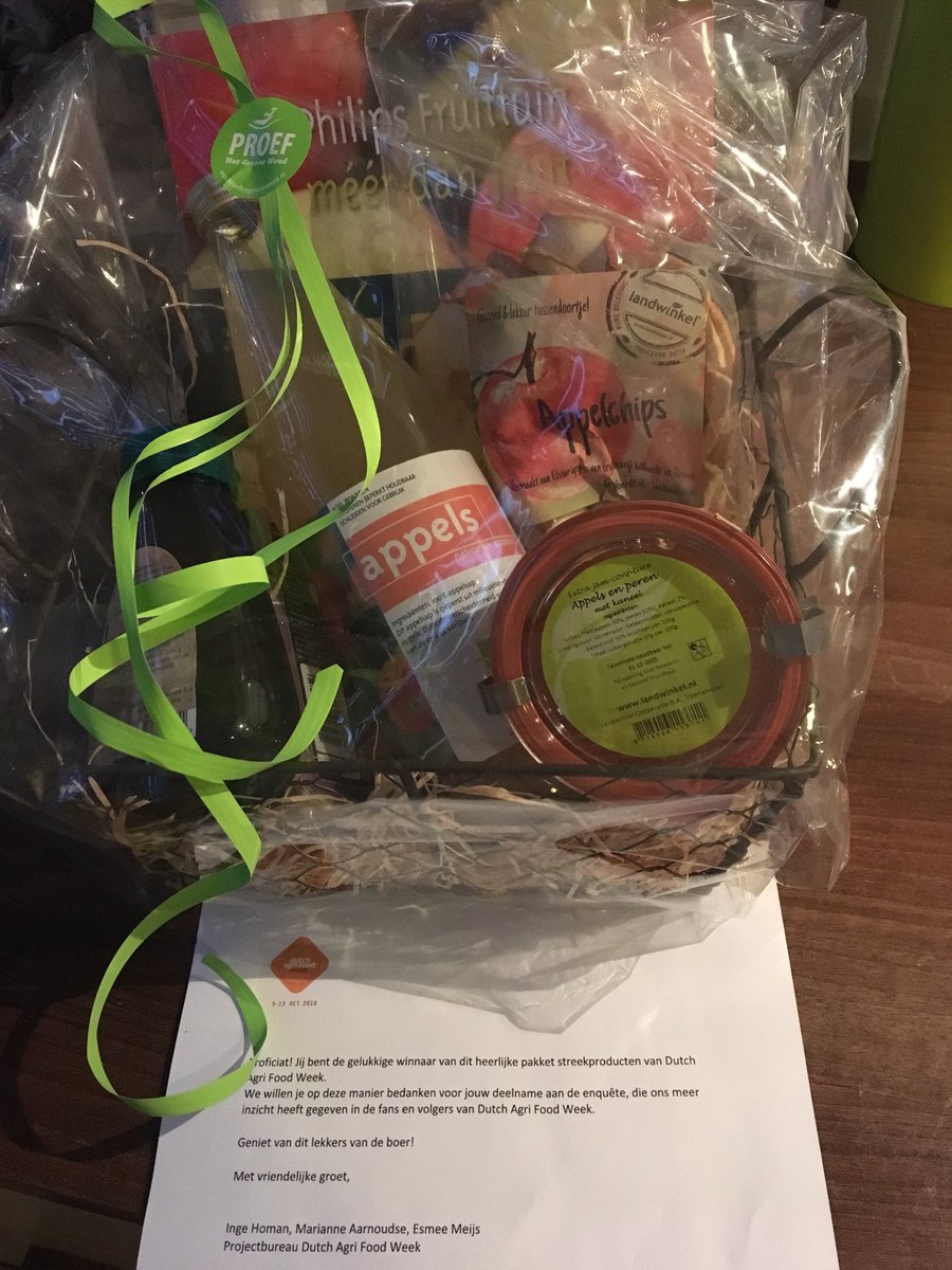 Altijd leuk om iets te winnen... #dafw #dutchagrifoodweek #streekproducten
